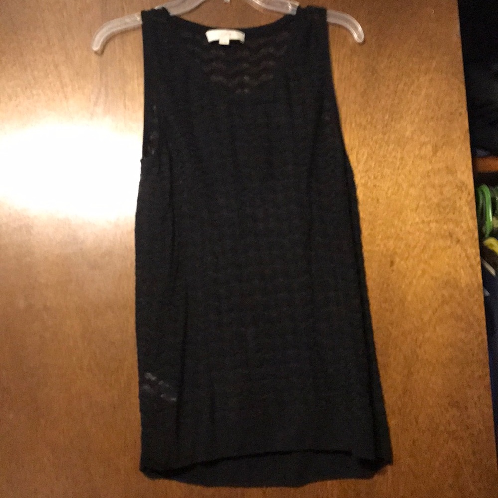 Rayon black tank top